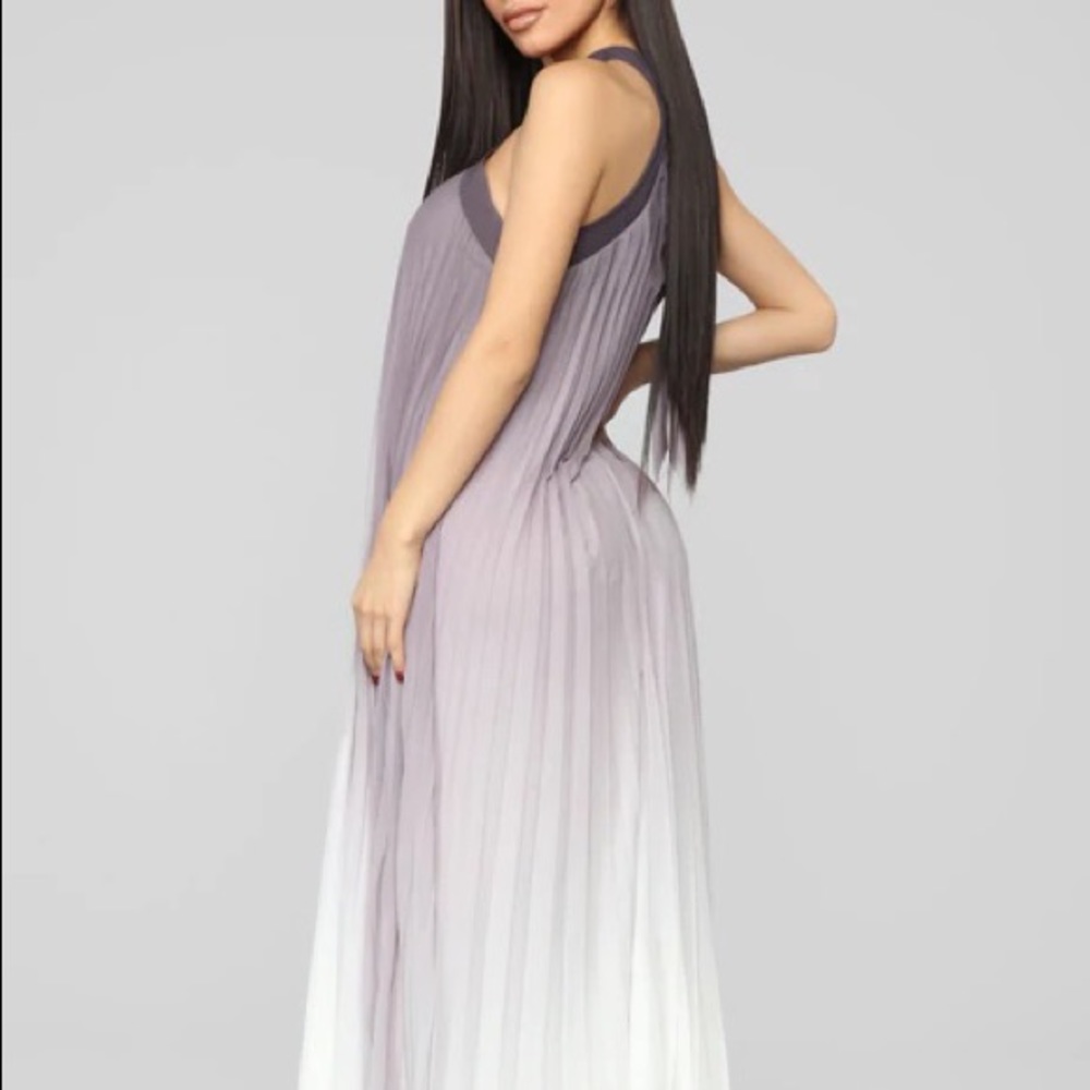 Sunset Palms Ombré dress Gray nwt